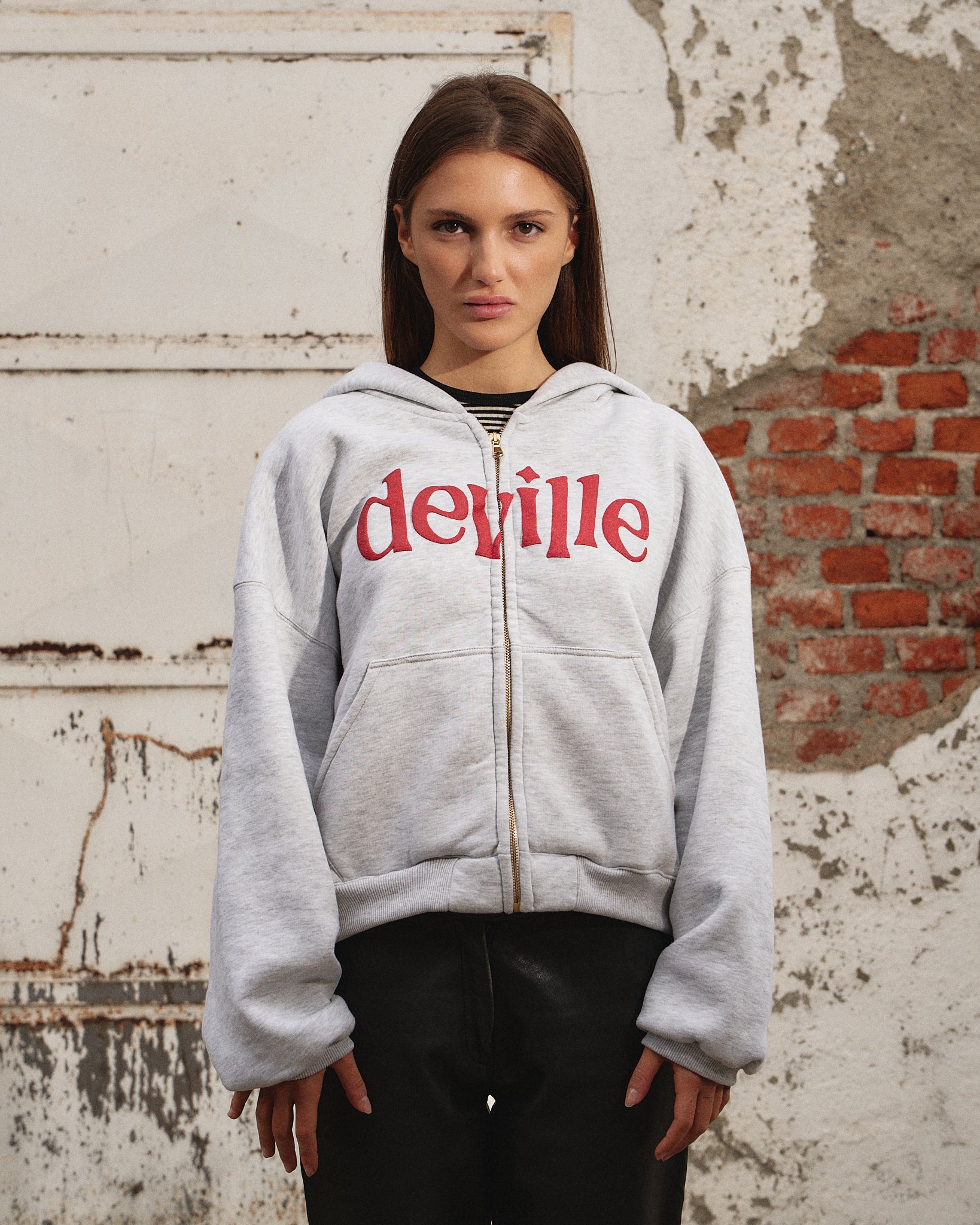 Light Grey Zip Hoodie - Image 3
